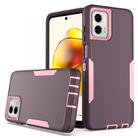 For Motorola Moto G Power 5G 2023 2 in 1 Magnetic PC + TPU Phone Case(Purple Red+Pink) - 1