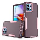 For Motorola Moto G Stylus 2023 2 in 1 Magnetic PC + TPU Phone Case(Purple Red+Pink) - 1