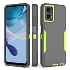 For Motorola Moto G 5G 2024 / G Play 5G 2024 2 in 1 Magnetic PC + TPU Phone Case(Gray+Fluorescent Green) - 1