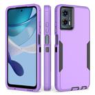 For Motorola Moto G 5G 2024 / G Play 5G 2024 2 in 1 Magnetic PC + TPU Phone Case(Purple+Black) - 1