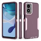 For Motorola Moto G Stylus 5G 2024 2 in 1 Magnetic PC + TPU Phone Case(Purple Red+Pink) - 1