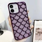 For iPhone 12 Mermaid Scale Electroplated Glitter Paper Phone Case(Purple) - 1