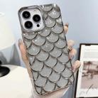 For iPhone 12 Pro Mermaid Scale Electroplated Glitter Paper Phone Case(Grey) - 1