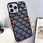 For iPhone 12 Pro Max Mermaid Scale Electroplated Glitter Paper Phone Case(Black) - 1