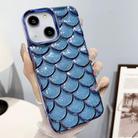 For iPhone 13 Mermaid Scale Electroplated Glitter Paper Phone Case(Blue) - 1