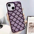 For iPhone 13 Mermaid Scale Electroplated Glitter Paper Phone Case(Purple) - 1