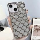 For iPhone 13 Mermaid Scale Electroplated Glitter Paper Phone Case(Grey) - 1
