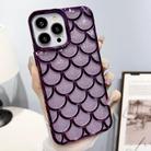 For iPhone 13 Pro Mermaid Scale Electroplated Glitter Paper Phone Case(Purple) - 1