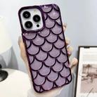 For iPhone 14 Pro Mermaid Scale Electroplated Glitter Paper Phone Case(Purple) - 1