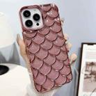 For iPhone 14 Pro Mermaid Scale Electroplated Glitter Paper Phone Case(Pink) - 1