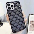 For iPhone 14 Pro Max Mermaid Scale Electroplated Glitter Paper Phone Case(Black) - 1