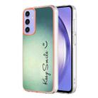 For Samsung Galaxy A15 5G Electroplating Marble Dual-side IMD Phone Case(Smile) - 1