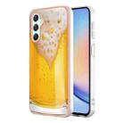 For Samsung Galaxy A25 5G Electroplating Marble Dual-side IMD Phone Case(Draft Beer) - 1
