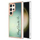 For Samsung Galaxy S24 Ultra 5G Electroplating Marble Dual-side IMD Phone Case(Smile) - 1