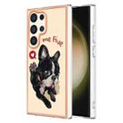 For Samsung Galaxy S24 Ultra 5G Electroplating Marble Dual-side IMD Phone Case(Lucky Dog) - 1