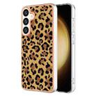 For Samsung Galaxy S24+ 5G Electroplating Marble Dual-side IMD Phone Case(Leopard Print) - 1