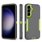 For Samsung Galaxy S23 FE 5G 2 in 1 Magnetic PC + TPU Phone Case(Gray+Fluorescent Green) - 1