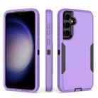 For Samsung Galaxy S23 FE 5G 2 in 1 Magnetic PC + TPU Phone Case(Purple+Black) - 1