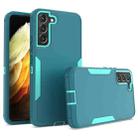 For Samsung Galaxy S22+ 5G 2 in 1 Magnetic PC + TPU Phone Case(Blue+Blue Green) - 1