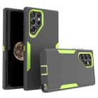 For Samsung Galaxy S22 Ultra 5G 2 in 1 Magnetic PC + TPU Phone Case(Gray+Fluorescent Green) - 1