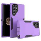 For Samsung Galaxy S22 Ultra 5G 2 in 1 Magnetic PC + TPU Phone Case(Purple+Black) - 1