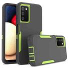 For Samsung Galaxy A03s 2 in 1 Magnetic PC + TPU Phone Case(Gray+Fluorescent Green) - 1