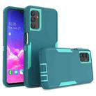 For Samsung Galaxy A13 Magnetic 2 in 1 PC Hybrid TPU Phone Case(Blue+Blue Green) - 1