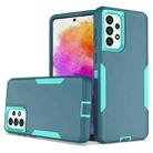 For Samsung Galaxy A73 5G Magnetic 2 in 1 PC Hybrid TPU Phone Case(Blue+Blue Green) - 1