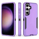 For Samsung Galaxy S24+ 5G 2 in 1 Magnetic PC + TPU Phone Case(Purple+Black) - 1