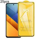 For Xiaomi Poco M6 4G 25pcs 9D Full Glue Screen Tempered Glass Film - 1