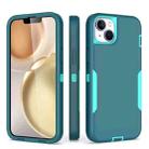 For iPhone 15 2 in 1 Magnetic PC + TPU Phone Case(Blue+Blue Green) - 1