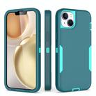 For iPhone 15 Plus 2 in 1 Magnetic PC + TPU Phone Case(Blue+Blue Green) - 1