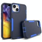 For iPhone 14 2 in 1 Magnetic PC + TPU Phone Case(Royal Blue+Dark Blue) - 1