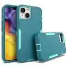 For iPhone 14 2 in 1 Magnetic PC + TPU Phone Case(Blue+Blue Green) - 1