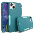 For iPhone 14 Plus 2 in 1 Magnetic PC + TPU Phone Case(Blue+Blue Green) - 1