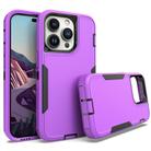 For iPhone 14 Pro 2 in 1 Magnetic PC + TPU Phone Case(Purple+Black) - 1