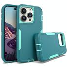 For iPhone 14 Pro 2 in 1 Magnetic PC + TPU Phone Case(Blue+Blue Green) - 1
