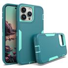 For iPhone 14 Pro Max 2 in 1 Magnetic PC + TPU Phone Case(Blue+Blue Green) - 1