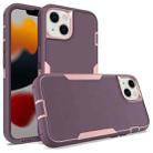 For iPhone 13 2 in 1 Magnetic PC + TPU Phone Case(Purple Red+Pink) - 1
