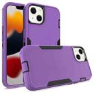 For iPhone 13 2 in 1 Magnetic PC + TPU Phone Case(Purple+Black) - 1