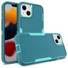 For iPhone 13 2 in 1 Magnetic PC + TPU Phone Case(Blue+Blue Green) - 1