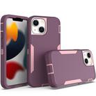For iPhone 13 mini 2 in 1 Magnetic PC + TPU Phone Case(Purple Red+Pink) - 1