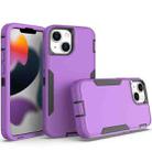 For iPhone 13 mini 2 in 1 Magnetic PC + TPU Phone Case(Purple+Black) - 1