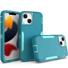For iPhone 13 mini 2 in 1 Magnetic PC + TPU Phone Case(Blue+Blue Green) - 1