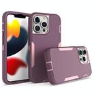 For iPhone 13 Pro 2 in 1 Magnetic PC + TPU Phone Case(Purple Red+Pink) - 1