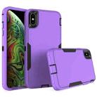 For iPhone XS Max 2 in 1 Magnetic PC + TPU Phone Case(Purple+Black) - 1