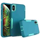 For iPhone XS Max 2 in 1 Magnetic PC + TPU Phone Case(Blue+Blue Green) - 1