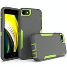 For iPhone 6 / 7 / 8 2 in 1 Magnetic PC + TPU Phone Case(Gray+Fluorescent Green) - 1