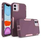 For  iPhone 11 2 in 1 Magnetic PC + TPU Phone Case(Purple Red+Pink) - 1