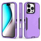 For iPhone 16 Pro 2 in 1 Magnetic PC + TPU Phone Case(Purple+Black) - 1